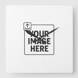 Quadratische Uhr mit Foto