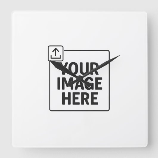 Quadratische Uhr mit Foto (Vorderseite)