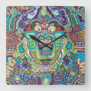 quadratische Uhr mit funky Entwurf in den coolen