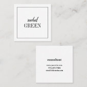 Quadratische unbedeutende Karte (Vorne/Hinten)