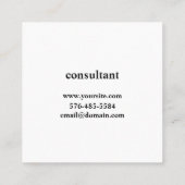 Quadratische unbedeutende Karte (Rückseite)