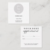 Quadratische Verabredungs-Erinnerungs-Karte Terminkarte (Vorne/Hinten)