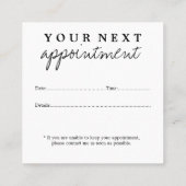 Quadratische Verabredungs-Erinnerungs-Karte Terminkarte (Rückseite)