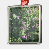 Quadratische Verzierung Silbernes Ornament (Links)