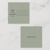 quadratische Visitenkarte (Vorne/Hinten)