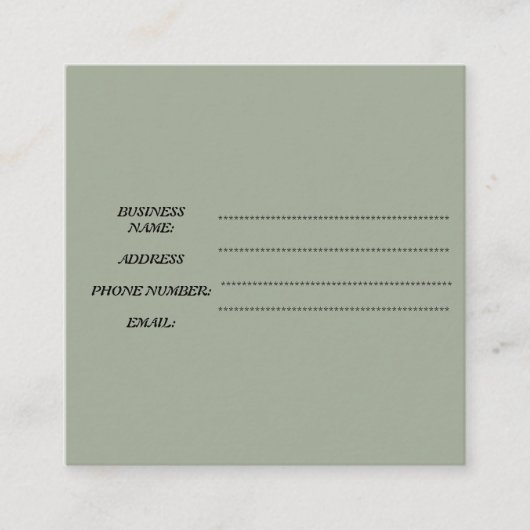 quadratische Visitenkarte (Vorderseite)