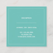 Quadratische Visitenkarte (Rückseite)