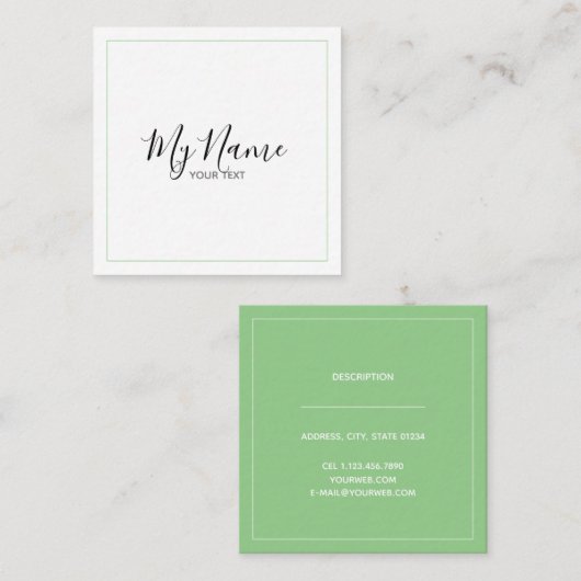 Quadratische Visitenkarte (Vorne/Hinten)