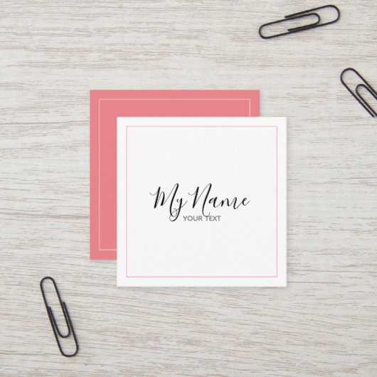 Quadratische Visitenkarte (Vorderseite/Rückseite Beispiel)