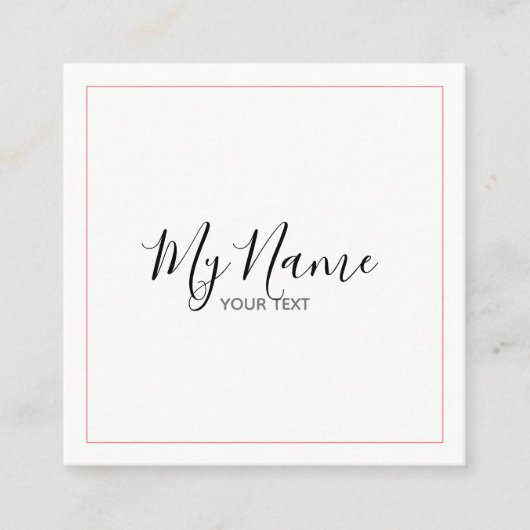 Quadratische Visitenkarte (Vorderseite)