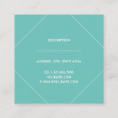 Quadratische Visitenkarte (Rückseite)