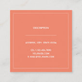 Quadratische Visitenkarte (Rückseite)