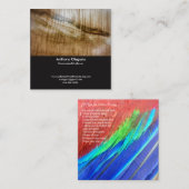 Quadratische Visitenkartefront und -rückseite Visitenkarte (Vorne/Hinten)