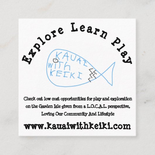 Quadratische Visitenkarten Visitenkarte (Vorderseite)