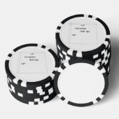 quadratische Vorlage Pokerchips (Stapel)