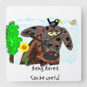  QUADRATISCHE WANDUHR