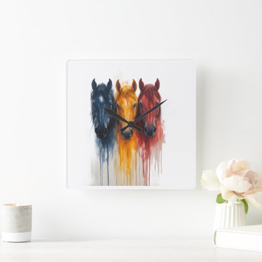 . QUADRATISCHE WANDUHR (Zuhause)