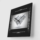 Quadratische Wanduhr/Diamant Quadratische Wanduhr (Winkel)