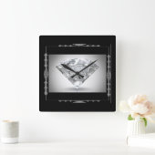Quadratische Wanduhr/Diamant Wanduhr (Zuhause)