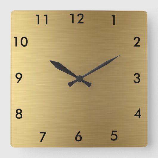 Quadratische Wanduhr-Goldfarbe Wanduhr (Vorderseite)