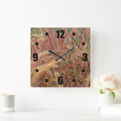 QUADRATISCHE WANDUHR MIT BUNTEN DEKORATIVEN (Zuhause)