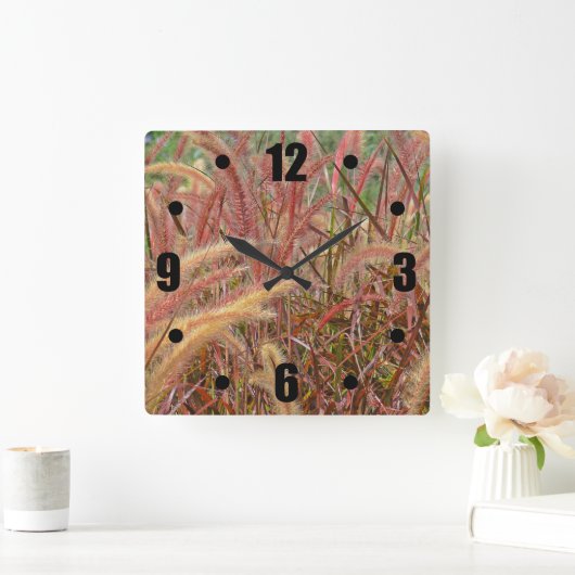 QUADRATISCHE WANDUHR MIT BUNTEN DEKORATIVEN (Zuhause)