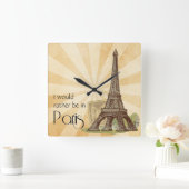 Quadratische Wanduhr Paris (Zuhause)