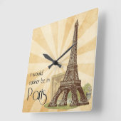 Quadratische Wanduhr Paris (Winkel)