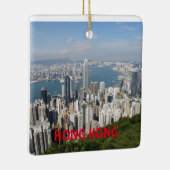 Quadratische Weihnachtsverzierung Hong Kongs Keramikornament (Rechts)