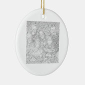 Quadratische weiße angrenzende Fotos Keramik Ornament (Rechts)