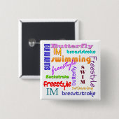 Quadratischen Knopf überall schwimmen Button (Vorne & Hinten)