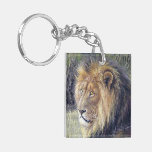 Quadratischer AcrylSchlüsselanhänger mit Schlüsselanhänger (Vorderseite links)