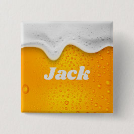 Quadratischer, anpassbarer Bierknopf Button