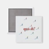 Quadratischer Apres-Ski-Magnet  Magnet (Vorderseite/Rückseite)