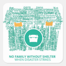 quadratischer Aufkleber