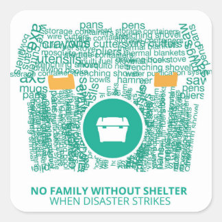 quadratischer Aufkleber