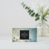 Quadratischer Aufkleber 01a - regnen Sie auf Visitenkarte (Stehend Vorderseite)