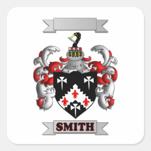 Quadratischer Aufkleber Familienname Smith und Sch
