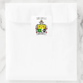 Quadratischer Aufkleber O'Sullivan Nachname und Sc (Tasche)