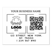 Quadratischer benutzerdefinierter Geschäftslogo-QR Gummistempel (Prägung)