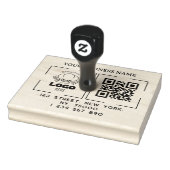 Quadratischer benutzerdefinierter Geschäftslogo-QR Gummistempel (Stempel)