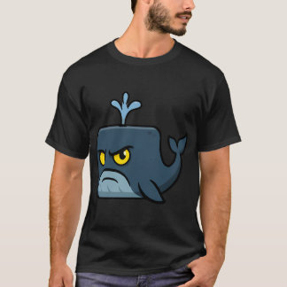 Quadratischer Blauer Wal T-Shirt