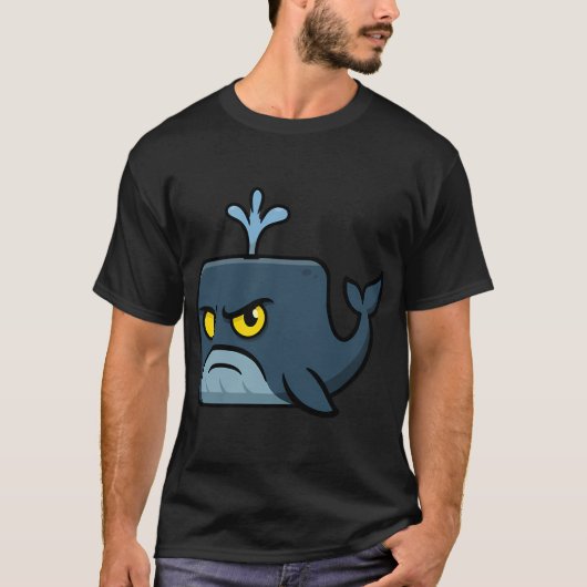 Quadratischer Blauer Wal T-Shirt (Vorderseite)