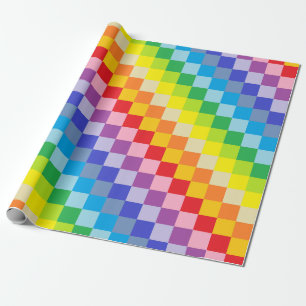 Quadratischer breiterer Spektrum-Regenbogen Geschenkpapier