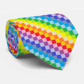 Quadratischer breiterer Spektrum-Regenbogen Krawatte (Gerollt)