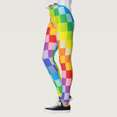 Quadratischer breiterer Spektrum-Regenbogen Leggings (Links)