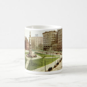 Quadratischer Büffel NY 1915 Lafayettes Vintag Kaffeetasse