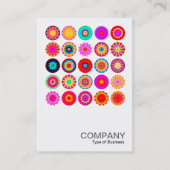 Quadratischer bunter Mandalas des Foto-091 - 25 Visitenkarte (Vorderseite)