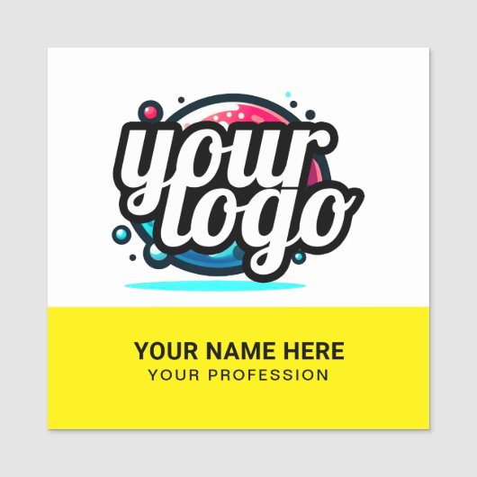 Quadratischer cooler Mitarbeiter-Pin-Name-Tag mit Namensschild (Vorderseite)