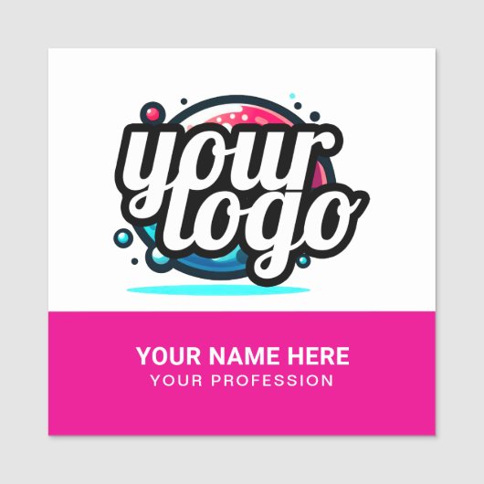 Quadratischer cooler Mitarbeiter-Pin-Name-Tag mit Namensschild (Vorderseite)